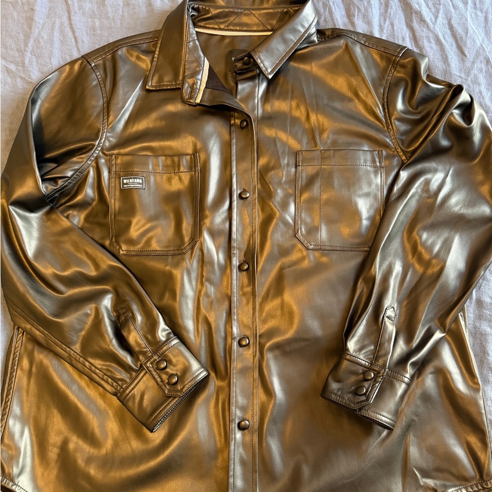 Wildfang's The Essential Vegan Leather Work Shirt